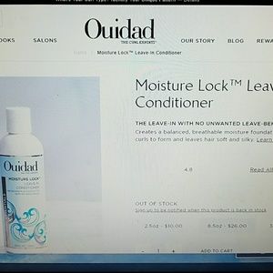 Ouidad Moisture Lock Leave In Conditioner